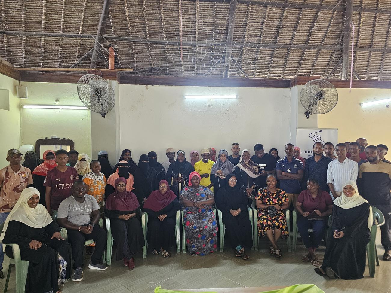 Large group of Lamu Tech Hub participants
